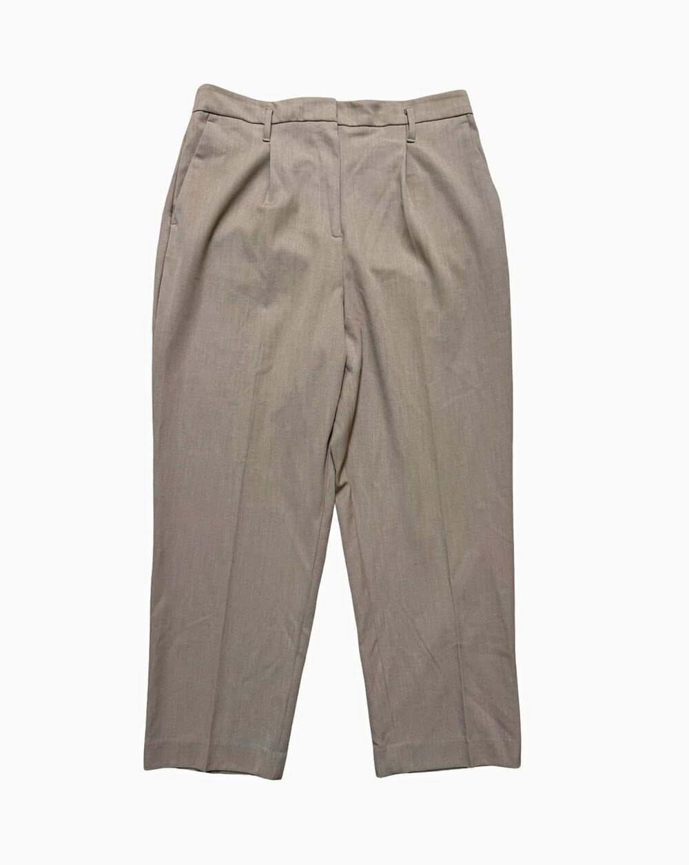 Ann Taylor Factory Women’s Beige Solid Pleated Front Dress Pants Size 10